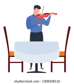 illustration vector violin player