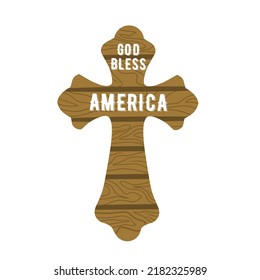 ilustración vector de cruz de pared con palabra, perfecto para impresión, etc.