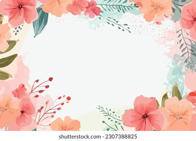 illustration vector watercolor colorful floral background