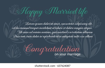 Illustration vector wedding invitation with flower style