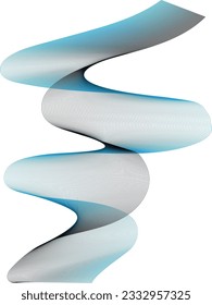 Illustration of a vector, which looks like a snake shape. Simple blue line vector for.background banner, wallpaper and all use.