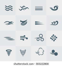 Illustration vector of wind icon collection