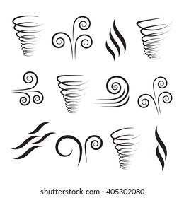 Illustration vector of wind icon collection set