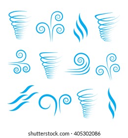 Illustration vector of wind icon collection set