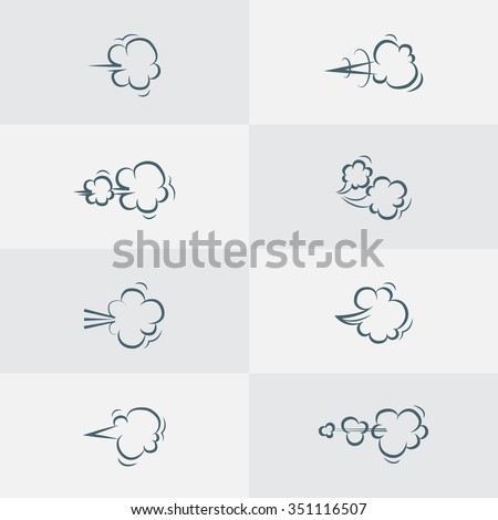 Illustration vector of wind icon collection , Speed icons