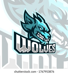 Illustration Vector wolf logo for a sport team
