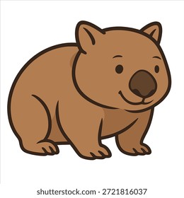 Vetor de ilustração de um design de vombat