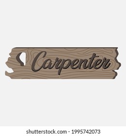 illustration vector of wood. carpenter icon template
