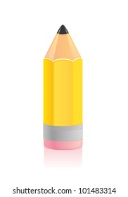 Illustration of vector wood pencil icon