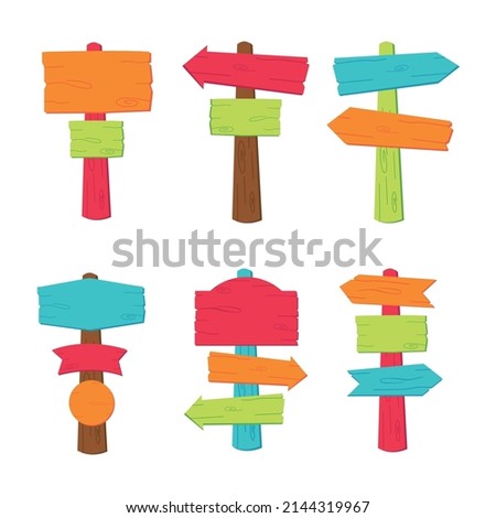 Illustration vector of wooden signboard