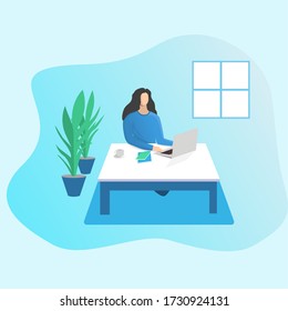 illustration vector work at home