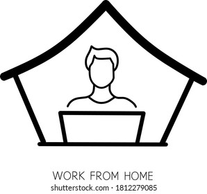 Illustrationsvektor, Arbeit von zu Hause.
