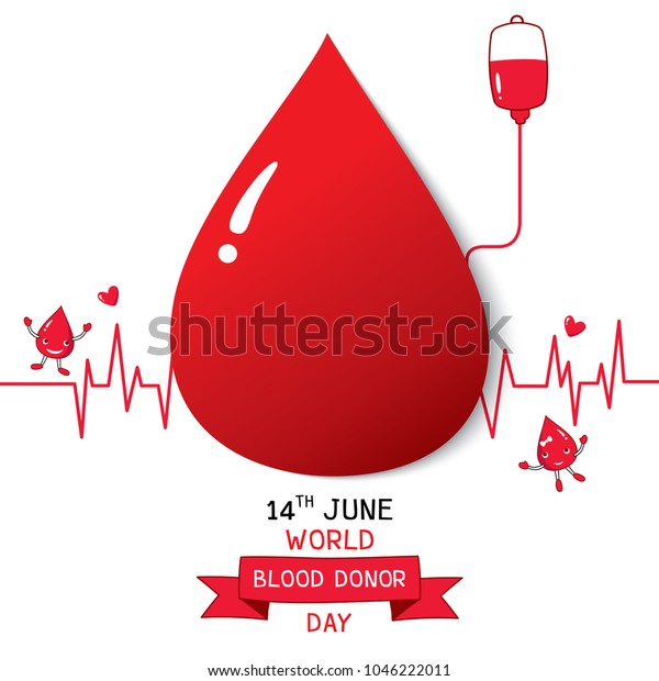 Illustration Vector World Blood Donor Day Stock Vector (Royalty Free ...