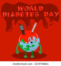 illustration vector of world diabetes day