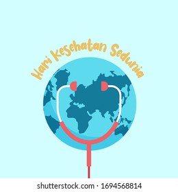 Illustration Vector of World Health Day. Indonesian Translation : Hari Kesehatan Sedunia.
Suitable for greeting card, poster & banner.