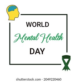 Illustration vector world mental health day