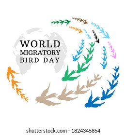 illustration vector for world migratory bird day concept. eps 10