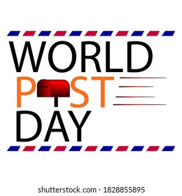 illustration vector for world post day concept. eps 10
