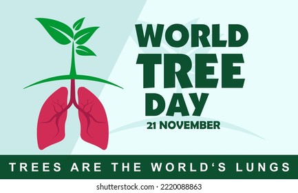 illustration vector of world tree day very suitable for banners, templates or other types