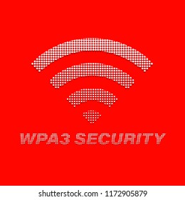 Illustration Vector: WPA3 Security wireless fidelity