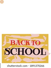 Illustration vector writing back t school 3d modern and best