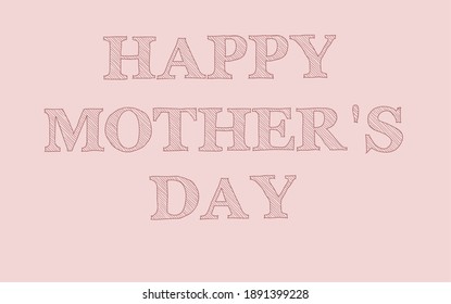 Illustration vector writing happy mother's day unique and attractive