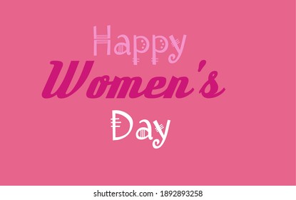 Illustration vector writing happy women's day the best and attractive