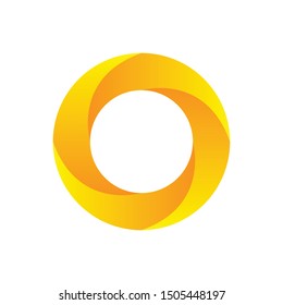 Illustration vector yellow lens bangle simple logo Design. eps 10