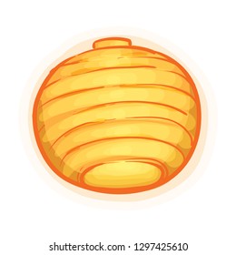 Illustration Of A Vector Yellow Paper Lantern