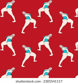 ilustración mujer yoga negro tamaño luto conjunto de cartuchos dibujo arte imprimir fondo naranja colores vivos assana