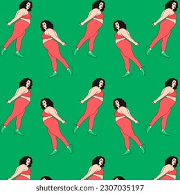 Illustratormädchen Toastyoga Sport asana orangefarbener Hintergrund Smile, schwarze, weiße Sketch-Kunstdruckzeichnung und Größe der Frau 