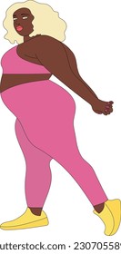dibujo ilustrativo modelo pose grasa modelo pose pose pose situar a las chicas en biki traje de baño peinado zapatos de fondo boquilla de impresión dibujar líneas en blanco y negro