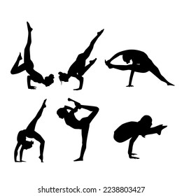 illustration vector of yoga pose perfect for print,banner,etc.