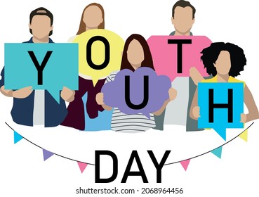 Illustration Vector Youth Day Design