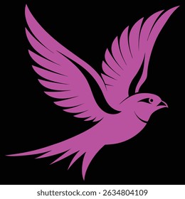 illustration vectors bird design , Sparrow Silhouette ,color full bird art design 