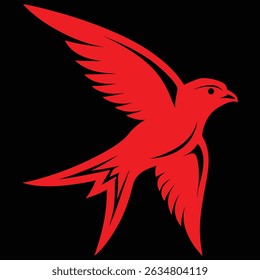 illustration vectors bird design , Sparrow Silhouette ,color full bird art design 
