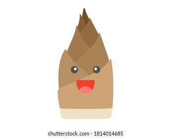 Ilustración de un personaje de tiro con bambú vegetal.