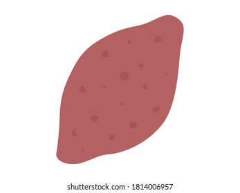 Ilustración de las batatas vegetales.