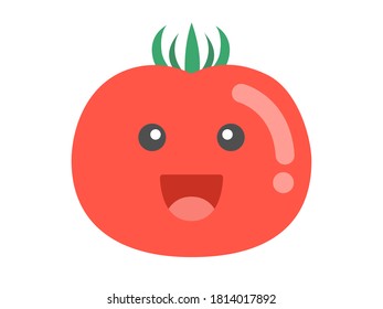 Ilustración del carácter de tomate vegetal.