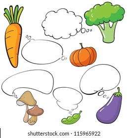 illustration of vegetables on a white background