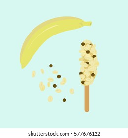 Illustration of veggie banana recipe 