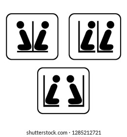 illustration of vehical seat arrangementand inside view