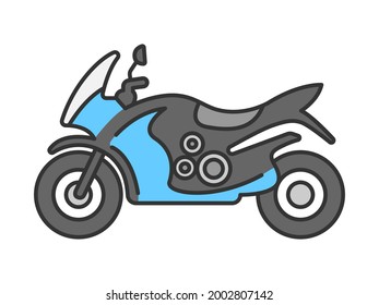 Illustration of a vehicle motorcycle.