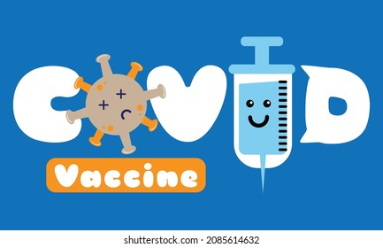 Illustration vektor of covid-19 vaccine. Perfect for remind us of the dangers of COVID-19