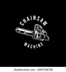 Illustration vektor graphic of chainsaw machine