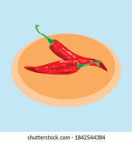 illustration vektor graphic of chili fit for logo