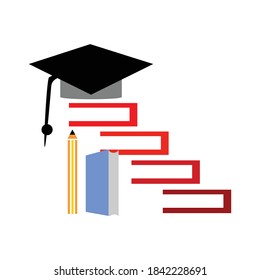 illustration vektor graphic of educational learning equipment fit for education logo