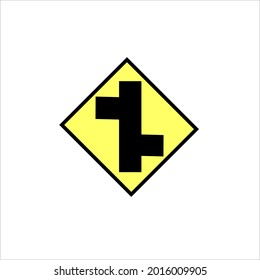 gráfico de vektor ilustrativo de intersección (derecha e izquierda)