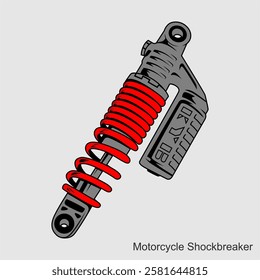 Illustration vektor graphic of motorcycle shockbreaker tube