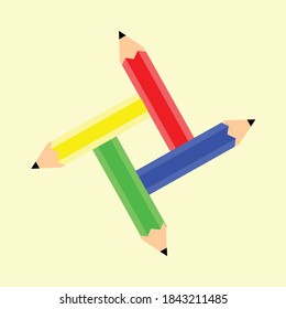 illustration vektor graphic of pencil fit for ligo or icon